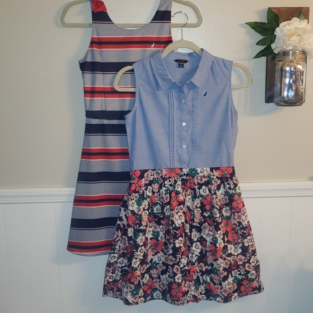 Bundle of 2 Nautica girls dresses size xl 16